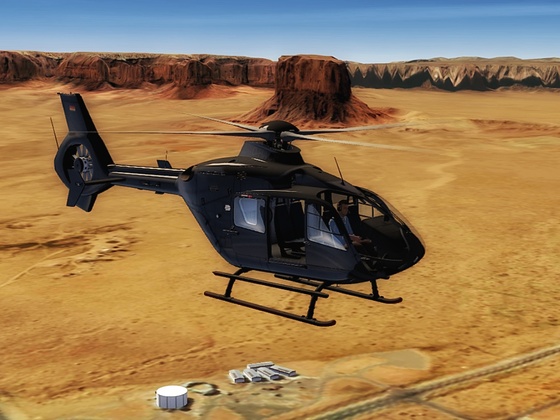 Ec135 at Monument Valley