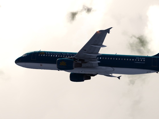 Aerofly FS2021 Vietnam Airlines A320 Through The Clouds
