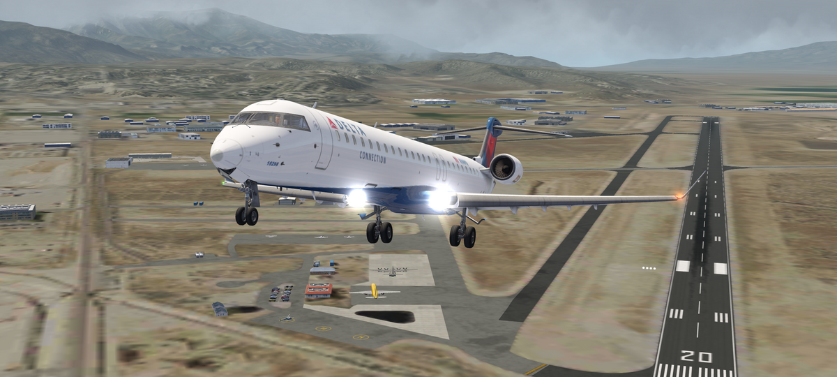 Aerofly FS 2022 Delta Airlines CRJ 900 Takeoff from Cedar City Airport