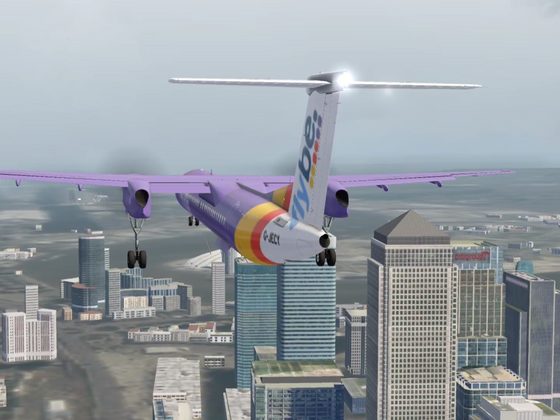 Video Aerofly FS 2022 Q400 Landing at London City in Storm