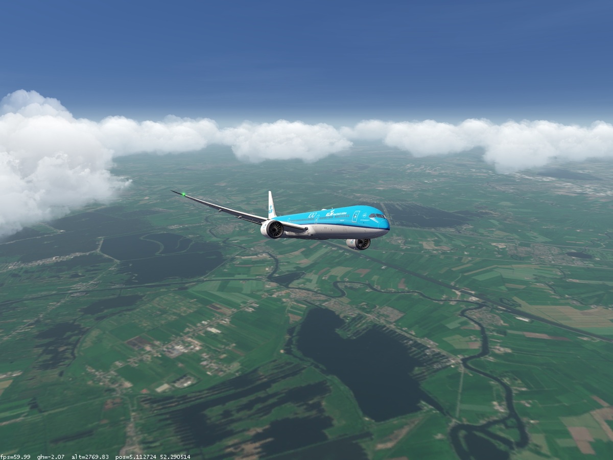 Aerofly fs2022 KLM 787-10 Flying in sweden