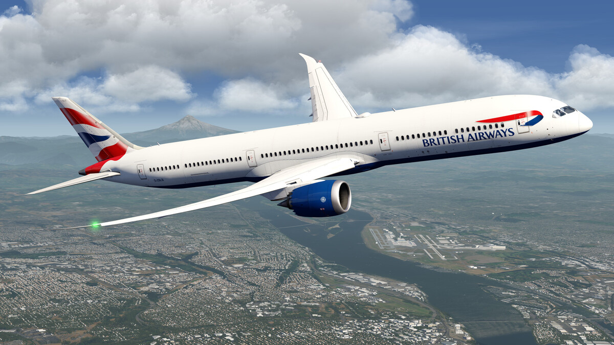 Boeing 787-10 Dreamliner over Portland