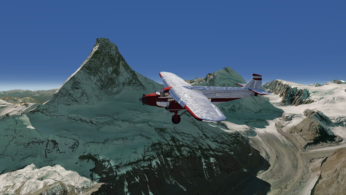 Trimotor at the Matterhorn