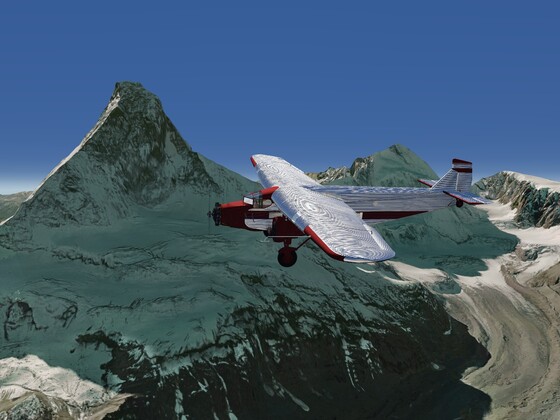 Trimotor at the Matterhorn