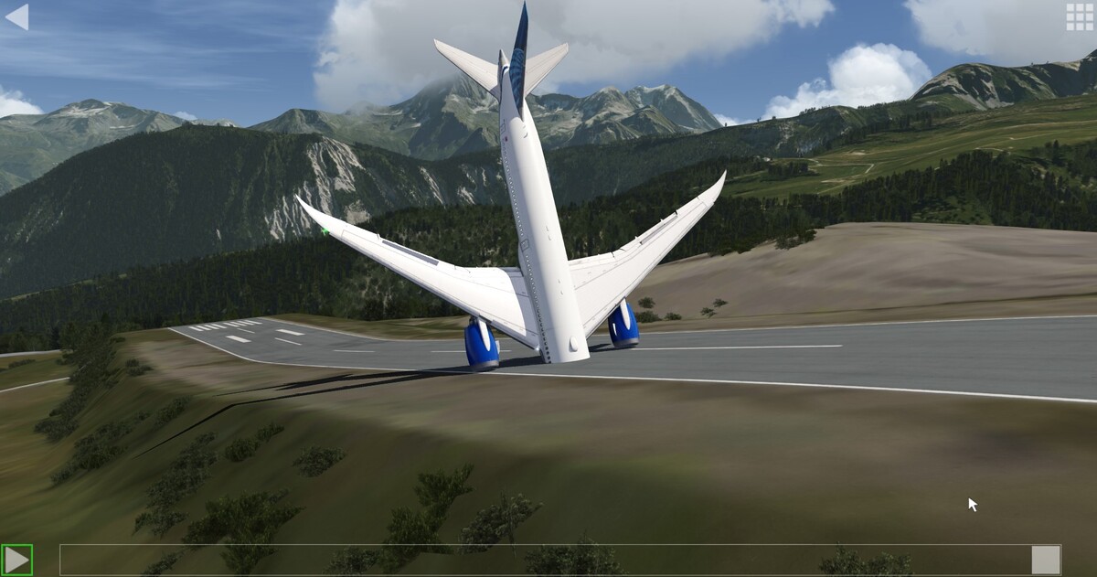 Trying to land a 787 at courchevel
