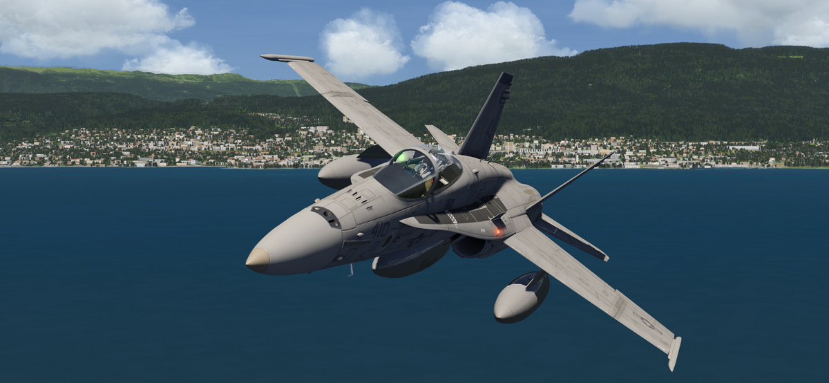 F18 Hornet over Neuchâtel Lake / CH