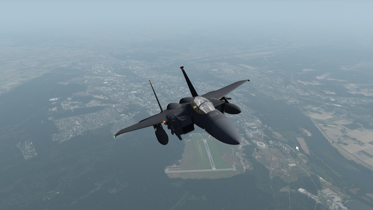 F15e with drop tanks over my town