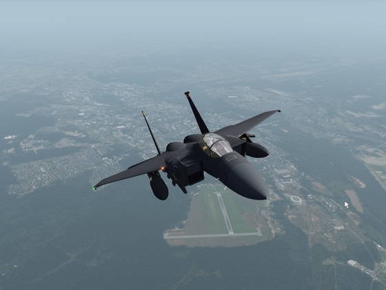F15e with drop tanks over my town