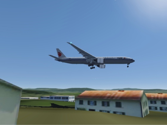Landing of an air china 777