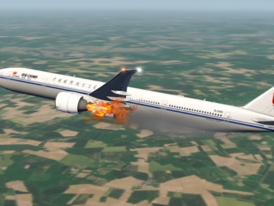 Engine on fire approaching CDG airport