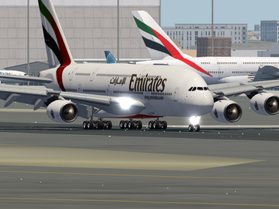 A380 landing at Dubai