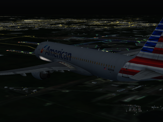 Passing over Orlando by night