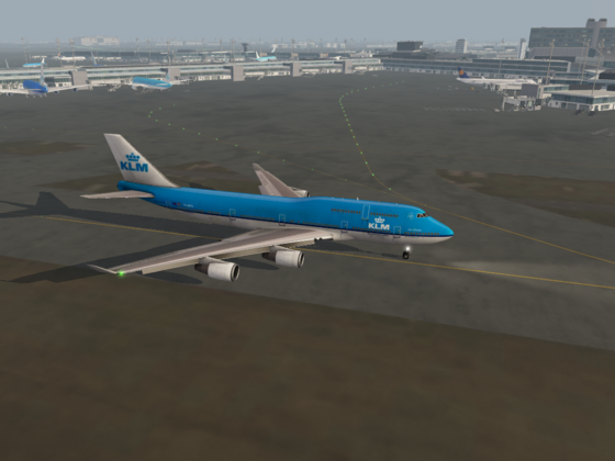 KLM458 Taxiing to 09