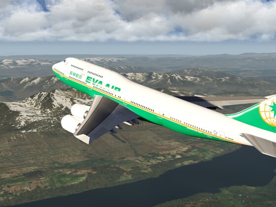 747 Over Highlands of Scotland