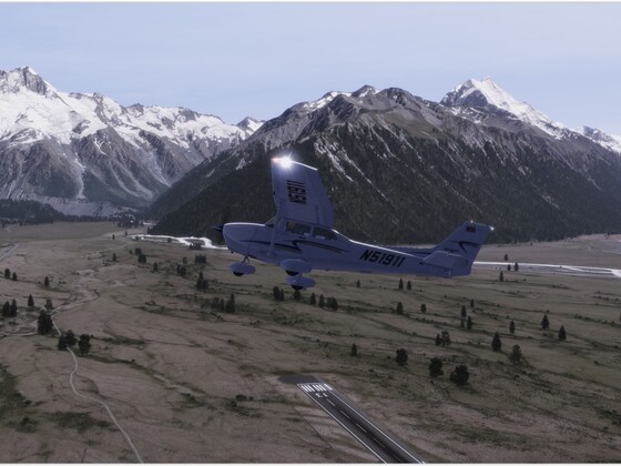 Mount Cook scenery with trees for AFS4  + network streaming + reshade