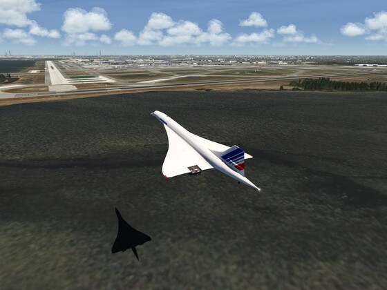 Concorde on streaming scenery