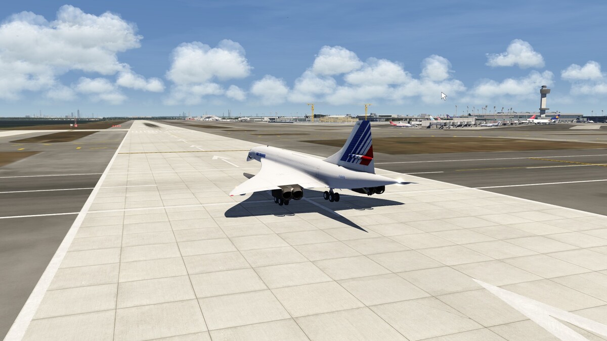Concorde on streaming scenery