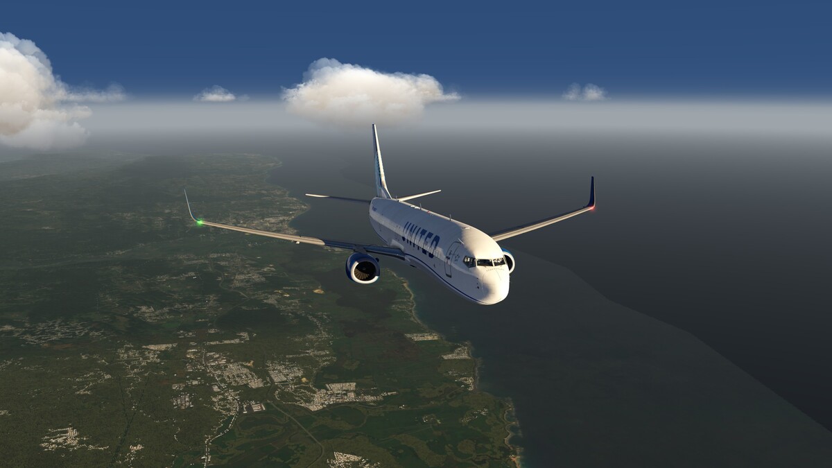 United B737 - 900ER @ 31,000Ft on Route To St Maarten