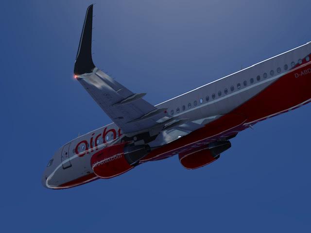 Airberlin A320 Banking Over Sicily