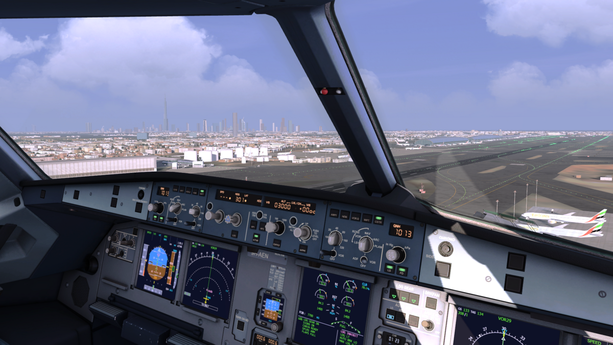 First Officer view of Burj-Khalifa at Distance.