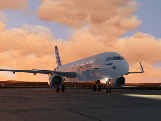 Evening flight A320 livery