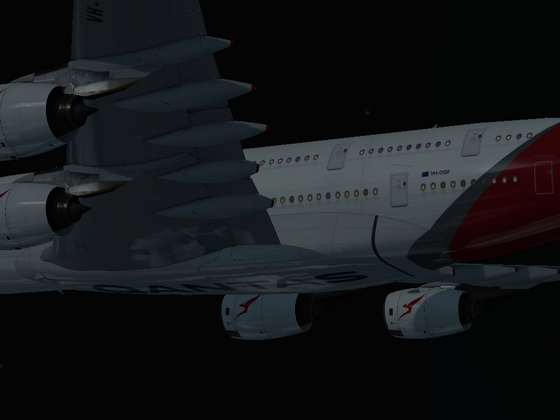 Qantas A380 from Singapore to Sydney