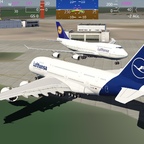 Two competitors at the Airbus factory