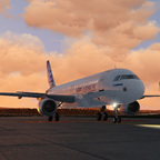 Evening flight A320 livery