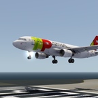 A320 Tap air Portugal landing at madeira