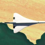 Air France Concorde over the Sahara desert!